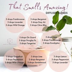 Smell Good Diffuser Blends, Doterra Diffuser Blends House Smells, Eo Blends, Doterra Blends, Aromatherapy Recipes