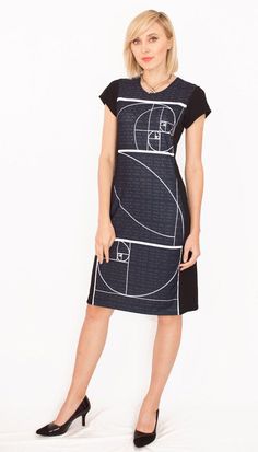 Fibonacci Sequence Black Dress Front Black Professional Dress, Mathematical Art, Fibonacci Sequence, Figure Dress, Easy Fashion, Fashionable Dress, Sequence Dress, Homecoming Dresses Tight, School Curriculum