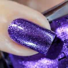 Hi-Fi Bright Nail Polish, American Nails, Nails Purple, Purple Nail Polish, Holographic Nail Polish, Purple Nail, Bright Nails, Holographic Nails, Halloween Nail Art