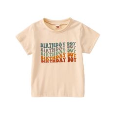 Toddler Birthday Shirt, First Birthday Short Sleeve T-shirt With Text Print, First Birthday T-shirt With Text Print, Number Print T-shirt For Summer, Cotton Number Print T-shirt For Birthday, Casual T-shirt With Number Print For First Birthday, Cotton T-shirt With Number Print For Birthday, Short Sleeve T-shirt With Text Print For First Birthday, Summer Birthday T-shirt With Letter Print