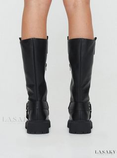 Lasaky - Black Riding Boots for the Modern Rider Riding Boots Fashion, Boot Design, Leather Jumpsuit, Equestrian Boots, Black Riding Boots, Dress Cake, Denim Skirt Women, Knee High Leather Boots, Light Blue Denim