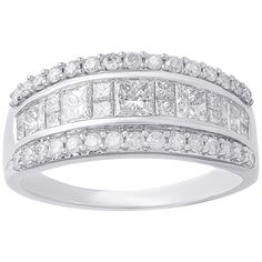 A timeless natural diamond ring crafted in 10 kt white gold. This eternity band is studded with 30 round and 17 princess cut diamonds in prong and channel setting and it comes along with an authentication certificate. Diamonds are graded H-I Color, I2-I3 Clarity. Ring size is US size 10.50 and can be resized on request. Princess Cut Wedding Band, Princess Cut Moissanite, Engagement Ring Art Deco, Channel Setting, Natural Diamond Ring, Things Under A Microscope, Ring Art Deco, Moissanite Jewelry, Band Engagement Ring