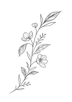 Floral Leaves Tattoo, Fine Line Leaf Tattoo, Flowers Tattoo Forearm, Flower Armband Tattoo, Floral Tattoo Flash, Floral Tattoo Stencil, Line Work Tattoo Design, Wildflower Tattoo Design, Flower Forearm Tattoo