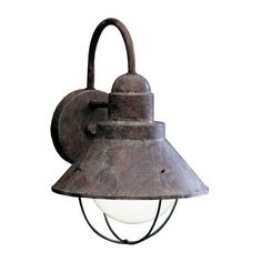 an old fashioned wall light on a white background