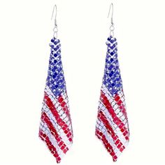 Save 20% When You Bundle 2 Or More Items! Fourth Of July American Patriotic Flag Usa Dangle Red White Blue Earrings 2” Show Off Your American Pride In These Red White And Blue Flag Earrings! Please Browse My Boutique For More #Spring #Summer #Vacation #Edc Edc Music Festival Fest Cruise Resort Tropical Wedding Guest Bridal Date Night Bohemian Preppy Vintage Flirty Hippie Coachella Rave Wear Chic Trendy Maxi Coverup Beach Dress Crochet Skirt Floral Minidress Midi Ethereal Boho 60’s 70’s 80’s 90’s Red American Flag Jewelry For Independence Day, Patriotic Blue Earrings For Party, Patriotic Blue Jewelry For Party, Adjustable Red Patriotic Earrings, Patriotic Multicolor Summer Jewelry, Red Dangle Earrings For 4th Of July, Red Dangle Jewelry For 4th Of July, Red Jewelry With Ear Wire For Independence Day, Patriotic Red Jewelry For Party