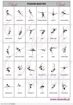 an image of a woman doing yoga poses in different positions and numbers on the back