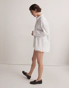 The Signature Poplin Oversized Shirt Shirt Editorial, Oversized Poplin Shirt, Madewell Shirts, Popover Shirt, Active Life, Boyfriend Shirt, Madewell Denim, Poplin Shirt, High Point