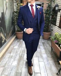 Dark Blue Suit Wedding, Wedding Groomsmen Suits, Unique Mens Wedding Suits, Casual Wedding Suit, Engagement Suits, Navy And Burgundy Wedding, Wedding Suits For Men