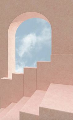 an abstract image of steps leading up to a window