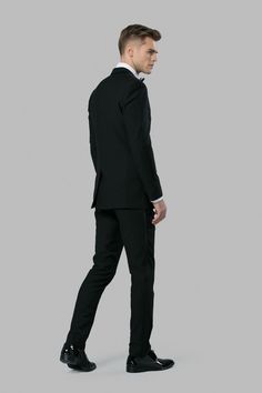 Tuxedo Pants, Flat Front Pants, Black Tuxedo, Monte Carlo, Suspenders, Gentleman, Timeless Fashion, Normcore, Slim Fit