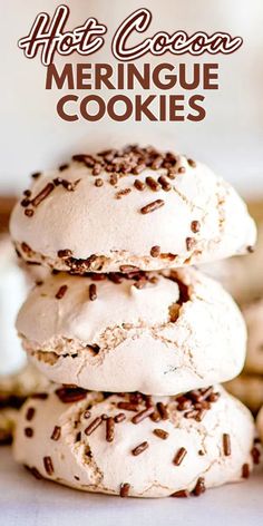 three ice cream cookies stacked on top of each other