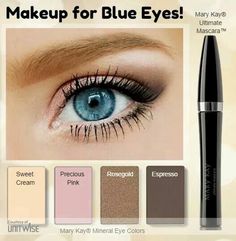 Kosmetyki Mary Kay, Mary Kay Eyeshadow, Mary Kay Eyes, Blue Eyes Pop, Mary Kay Consultant, Makeup For Blue Eyes, Mary Kay Cosmetics