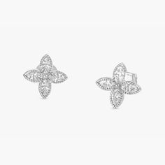 Leticia Embrace elegance and sophistication with the Diamond Marquise Clover Earrings. These stunning earrings feature a unique clover design crafted from solid 14k gold (available in yellow, white, and rose gold). Each petal sparkles with a marquise-cut diamond, adding a touch of vintage-inspired glamour to your look. Perfect for everyday wear or special occasions, these earrings are sure to become a treasured piece in your jewelry collection. - Handmade- Solid Gold- Natural Diamonds- Total Dia White Diamond Marquise Earrings, Dazzling Marquise Diamond White Earrings, Luxury White Marquise Cut Diamond Earrings, Formal Marquise-cut Earrings With Diamond Accents, Brilliant-cut Marquise Diamond White Earrings, Clover Design, Clover Earrings, Handmade Fine Jewelry, Marquise Cut Diamond