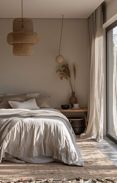 Colours For Walls, Wabi Sabi Bedroom, Japandi House, Interior Wall Colors, Wall Colours, Beige Living Rooms, Relaxing Bedroom, Bedroom Style, Lifestyle Ideas