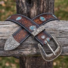 Luxury Hand Tooled Western Jewelry, Custom Western Tooled Belts, Luxury Hand Tooled Turquoise Jewelry, Luxury Hand Tooled Jewelry For Western-themed Events, Luxury Western Embroidered Belt, Luxury Western Belts For Western-themed Events, Luxury Hand Tooled Western Belts, Luxury Hand-tooled Western Jewelry, Belt Buckles Cowgirl