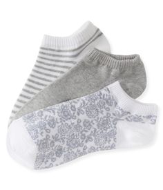 3-Pack Lace, Solid & Stripe Ped Socks - Aeropostale (Arrived in our store July 8, 2013) Ped Socks, Kawaii Socks, Ladies Socks, Clothes Items, Jeans Clothes, Leggings And Socks