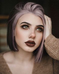 #fashion #photography #makeup #art #style #handmade #home #design @pattibokowski #shopping Haircut And Color, Hair Envy, Hair Color Trends, Hair Dos, Purple Hair, Cut And Color, Pretty Hairstyles, Bob Hairstyles, Hair Looks