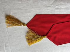 Hey Santa, look what I got for you! You must absolutely have a good red silk sash with golden (silver) tassels! Can be worn alone, but is best worn with a belt on top as you can see it in one of the pictures. This beautiful sash is the full 80 foot long one, which will go around your waist and still has nice long tails. Once wrapped twice it has to be longer of course. Please choose your length. Here is a very limited edition sash. Double sided rich red vegan silk. This sash is a nice part of a Santa Costume, Satin Sash, Christmas Costume, Family Event, Christmas Costumes, Suspender Belt, Long Tail, Red Silk, Santa Christmas