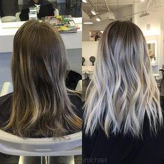 TRANSFORMATION: Faded To Light Ash Rooty Blonde - Career - Modern Salon #brunettebalayagehair Rooty Blonde, Ashy Balayage, Balayage Short, Ash Blonde Hair Colour, Ash Blonde Balayage, Light Ash Blonde, Ash Blonde Hair, Balayage Hair Blonde