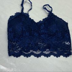 Laced Bra Bralette Blue Womens Stretchy Size Xs/S Brand New Offers Are Welcome 083al Blue Spaghetti Strap Crop Top, Bra-friendly, Blue Bra-friendly Camisole Crop Top, Blue Cami Crop Top, Bra Friendly, Blue Cami Crop Top Bra Friendly, Blue Seamless Crop Top With Spaghetti Straps, Blue Seamless Spaghetti Strap Crop Top, Seamless Blue Spaghetti Strap Crop Top, Blue Spaghetti Strap Crop Top With Built-in Bra, Blue Crop Top With Spaghetti Straps And Built-in Bra