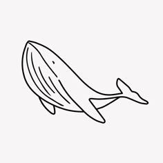 a black and white drawing of a whale