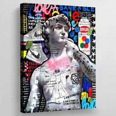 David Graffiti Wall Art - The Trendy Art David Miguel Angel, David Statue, Printing Photos, Best Graffiti, Graffiti Wall Art, Statue Sculpture, Trendy Art, Canvas Printing, Graffiti Wall