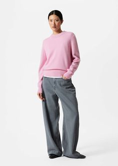 Cashmere Jumper - Pink - & Other Stories WW Waistcoat Dress, Long Sleeve Jumper, Cashmere Jumper, A B C D, Tshirt Skirt, A B C, Fashion Story, Dress Trousers, Shirt Skirt