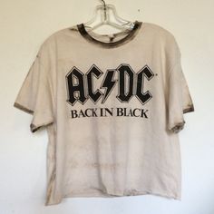 Ac/Dc Back In Black Tee Brand New Officially Licensed Vintage Retro Ac/Dc Lightning Bolt Rock And Roll Icons Band 1980 Us Tour Back In Black Album Adult Men's Style Crop Tie Dye Tee Tie Dye Patterns May Vary Tie-Dye T-Shirt. 100% Cotton Large Chest 22” Length 22” 3xl Chest 28” Length 24” Ac/Dc Back In Black Graphic T Shirt Bleached Crew Neck Band Merch Top, Black Bleached Graphic Tee T-shirt, Black Bleached Cotton Tops, Black Bleached Graphic Tee, Black Bleached Crew Neck T-shirt, Black Crew Neck T-shirt With Bleached Detail, Black Bleached Relaxed Fit Tops, 80s Band Shirts, Metallica Vintage