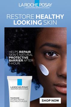 Toleriane Double Repair helps repair skin’s natural protective barrier after 1HR and provides up to 48HR hydration Acne Skincare Routine La Roche, Paul Aaron, Hoco 2023, Skin Care Diy, Skincare Ads, Jeri Ryan, Nicki Minaj Pictures, Latest Makeup Trends, Sleepover Things