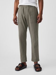 Easy Linen-Blend Utility Pants Utility Pockets, Water Saving, Utility Pants, Pair Of Pants, Linen Blend, Casual Pants, Water, Pants, Trousers