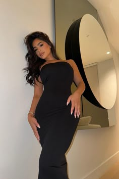 Available In Black, Red, Olive, Taupe , And Mustard Basic Tube Dress Midi Length 60% Cotton, 35% Rayon, 5% Spandex Imported | Rhianna Tube Dress in Black size Medium by Fashion Nova Tube Dress Outfit, Black Tube Dress, Amaya Colon, Tube Midi Dress, At Home Outfits, Arab Fashion, Insta Models, Xl Fashion, Dress Midi