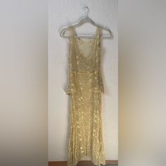 Elegant And Delicate Antique Piece! Sheer Silk Gown From The 1920s/1930s. This Piece Has Some Scattering Spots Of Damage/Holes Through The Silk, See Image Above. Dress Is Still Strong And Wearable But Sold As It Was Acquired:) 1920 Dress, Silk Gown, Silk Slip Dress, As It Was, The 1920s, Silk Slip, Sheer Dress, Dresses Xs, Colorful Dresses