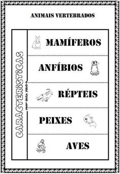 the spanish version of animals and their names are shown in this black and white poster