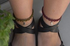 Macrame handmade anklets  Zic zac design with stainless steel chain underneath - double layer  Silver plated elements Adjustable size with lobster clasp closure  ** For better adjustment , you can message me the diametre of your ankle ** :)  Choose your fav color code Color codes here:  1st photo: 10. Olivia & 4. Bordeaux  2nd photo: 14. Pesca & 5. Grigio  ** colors might slighlty differ from photos** Brown Bracelet As Summer Gift, Brown Bracelets As Summer Gifts, Brown Bracelets, Summer Gift, Brown Summer Bracelets As Gifts, Brown Summer Bracelets As Gift, Casual Adjustable Ankle Strap Barefoot Sandals, Adjustable Anklets For Summer Gift, Adjustable Summer Anklets As A Gift, Adjustable Summer Anklets For Gift