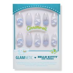 Cinnamoroll Cloud Press-On Nails - AN HELLO KITTY CINNAMOROLL CLOUDBenefitsLength: ShortShape: AlmondFinish: Glossy, Velvet, 3DOpacity: OpaqueThickness: 0.6mmReusable, each wear lasts up to 2 weeksWaterproofCustomizableFeatures30 Nails in 15 Inclusive SizesNail Glue (0.07 oz)Double-Sided Nail FileCuticle StickAlcohol Pad - Cinnamoroll Cloud Press-On Nails Cinnamoroll Nail Art, Cinnamoroll Nails, Warm Eyeshadow Palette, Warm Eyeshadow, Hello Kitty Cinnamoroll, Kitty Nails, Flat Iron Curls, Short Almond, Hair Gift