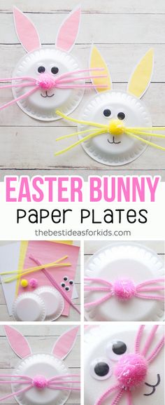 this paper plate bunny craft is so cute and easy to make