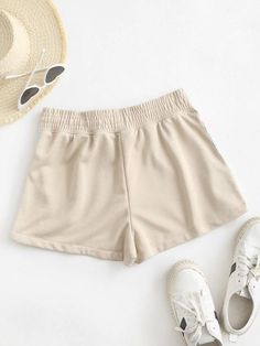 📦FREE Shipping on orders over $80 Style: CasualMaterial: Cotton,PolyesterLength: MiniType: Pull On ShortsFit Type: RegularWaist Type: HighClosure Type: DrawstringFront Style: FlatPattern Type: RainbowWith Belt: NoSeasons: Autumn,SpringWeight: 0.2350kgPackage: 1 x Shorts Shorts And Top, Casual Dresses Plus Size, Classic Shorts, Summer Getaway, Women Shorts, Flats Patterns, Trendy Shorts, Antique White, Color Khaki