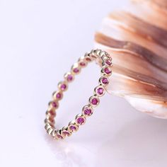 Ruby Wedding Ring Full Eternity Wedding Band Stackable Ruby Band Bezel Set 14k Rose Gold Matching Ba Rose Gold Stackable Ruby Ring For Anniversary, Stackable Rose Gold Ruby Ring For Anniversary, Anniversary Rose Gold Stackable Ruby Ring, Ruby Wedding Ring, Ruby Wedding Rings, Ruby Bands, Anniversary Wedding Band, Ruby Wedding, Eternity Wedding Band