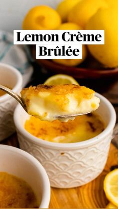 a spoon full of lemon creme brulee