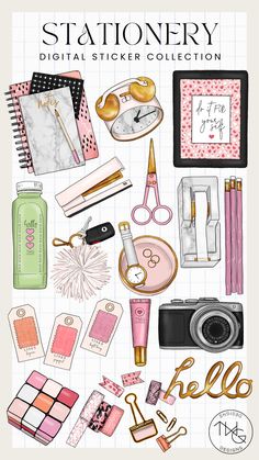 the stationery digital sticker collection