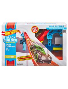 the hot wheels track builder playset is in its box