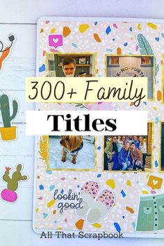 family scrapbook titles Scrapbooking Titles, Couple Scrapbook, Scrapbook Examples, Scrapbook Box, Beautiful Scrapbook Layouts, Scrapbook Pictures