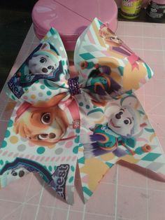 Paw Patrol hairbow Bow Ideas, Ribbon Bows, Hair Ideas, Craft Ideas