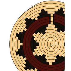 an image of a circular design in brown and black