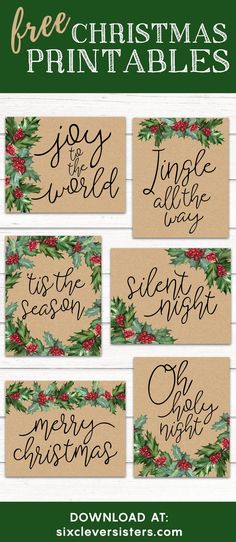 free christmas printables for the holidays