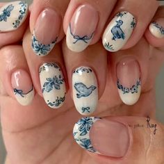 Funky White Nails, Diy Nail Stickers With Gel Polish, Artsy Nails Designs, Silly Nails, Mary Nails, Fairy Nail Art, Egg Nails, Nailart Designs, Fresh Nails