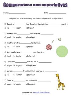 the worksheet for comparing different types of animals and their habitats is shown in this image