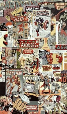 an image of avengers comics collaged together