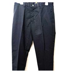 75% Repreve Polyester, 25% Cotton Imported Machine Wash 0.7" High 14" Wide Relaxed Fit. These Mid-Rise Pants Feature A Relaxed Fit Through The Seat And Thigh With A Straight Leg. These Flat Front Pants Offer A Timeless Look Perfect For Any Occasion. Classic Black Cargo Pants For Work, Classic Black Cotton Dress Pants, Black Chinos With Pockets For Work, Fitted Black Cotton Work Pants, Formal Black Cotton Work Pants, Cotton Business Work Pants With Belt Loops, Black Cotton Business Pants, Classic Black Tapered Leg Cargo Pants, Full-length Cotton Work Pants For Business