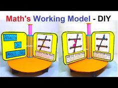 two pictures with the words, math's working model - diy on them